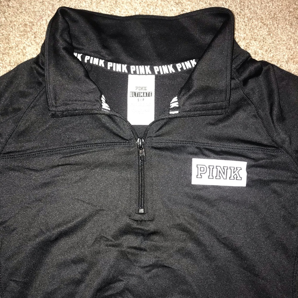 PINK Long Sleeve Quarter Zip